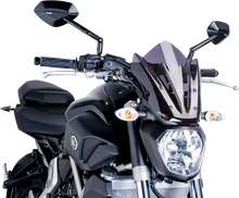 Load image into Gallery viewer, PUIG New Generation Windscreen - 11-5/8" - Dark Smoke - MT07 7015F - Main Product View