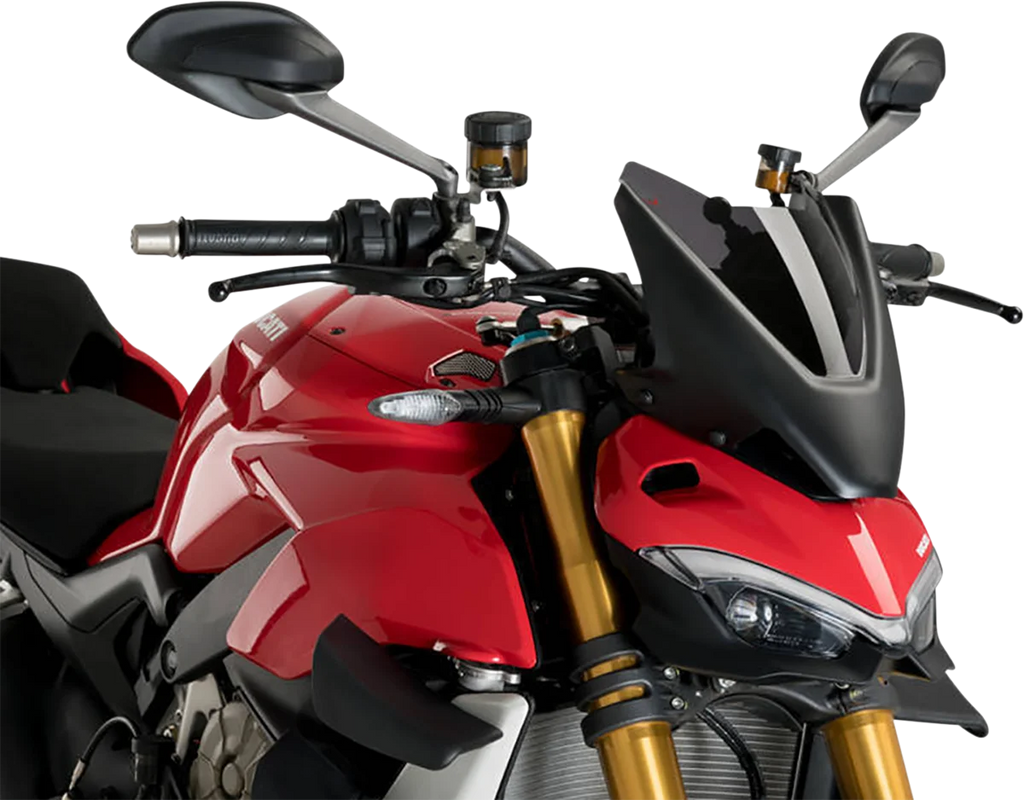 PUIG New Generation Windscreen - 11" - Dark Smoke - Ducati 20467F - Main Product View