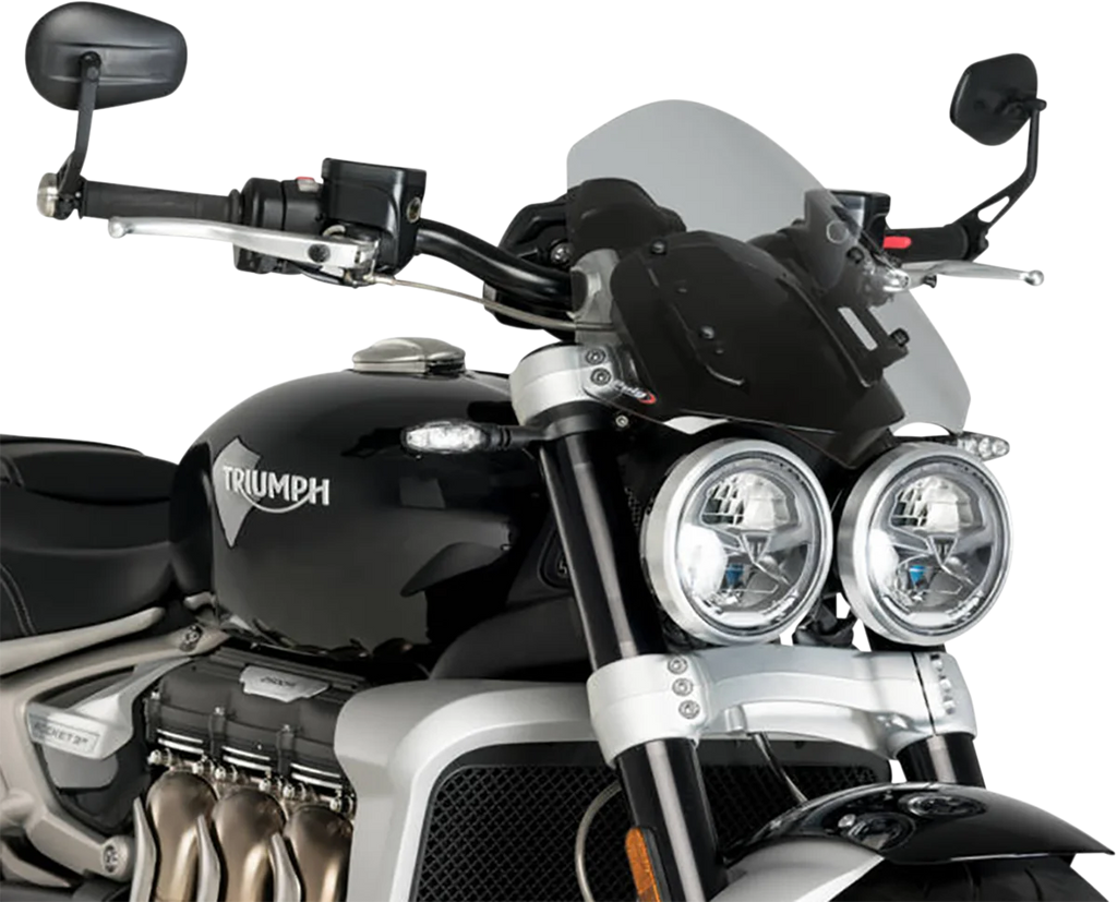 PUIG New Generation Windscreen - 11" - Dark Smoke - Triumph 20283F - Main Product View