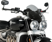 Load image into Gallery viewer, PUIG New Generation Windscreen - 11" - Dark Smoke - Triumph 20283F - Main Product View