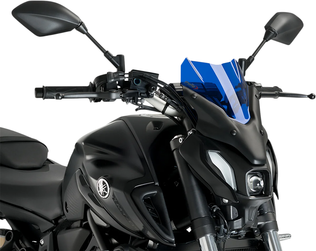 PUIG New Generation Windscreen - 11" - Smoke - Ducati 20467H - Side View