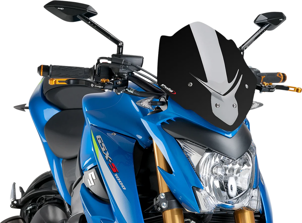 PUIG New Generation Windscreen - 12-1/2" - Black - GSXS1000 7653N - Main Product View