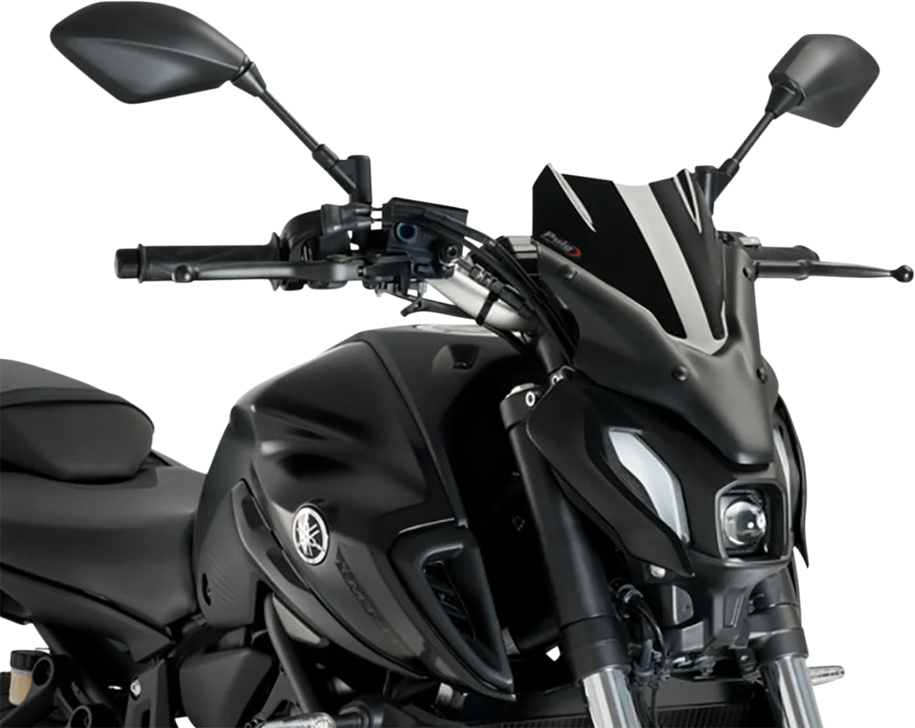 PUIG New Generation Windscreen - 12-1/2" - Black - MT-07 20618N - Main Product View
