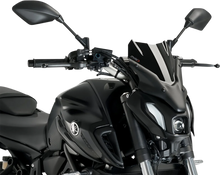 Load image into Gallery viewer, PUIG New Generation Windscreen - 12-1/2" - Black - MT-07 20618N - Main Product View