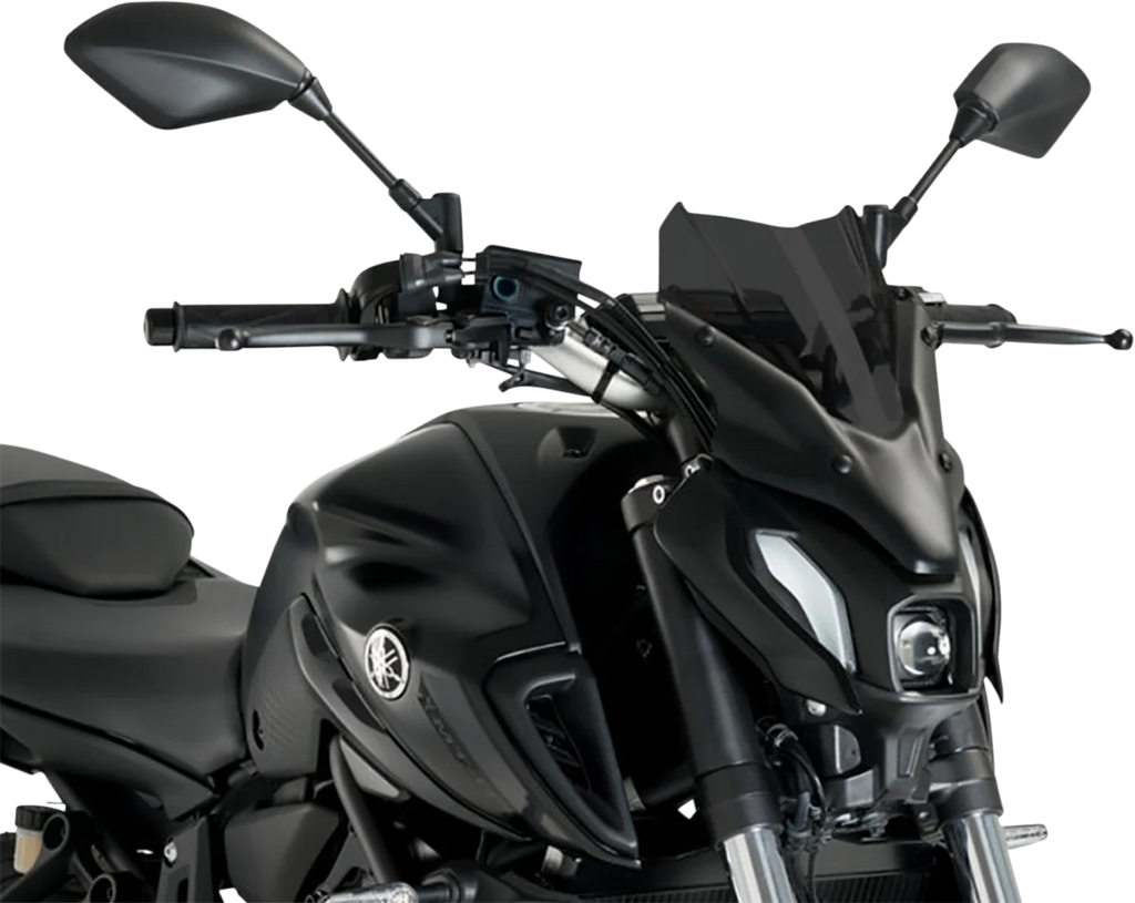 PUIG New Generation Windscreen - 12-1/2" - Dark Smoke - MT-07 20618F - Main Product View