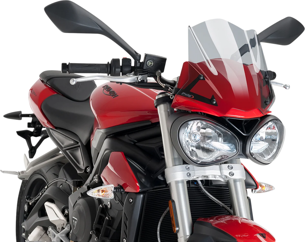 PUIG New Generation Windscreen - 12-1/4" - Light Smoke - Street Triple 765 9999H - Main Product View
