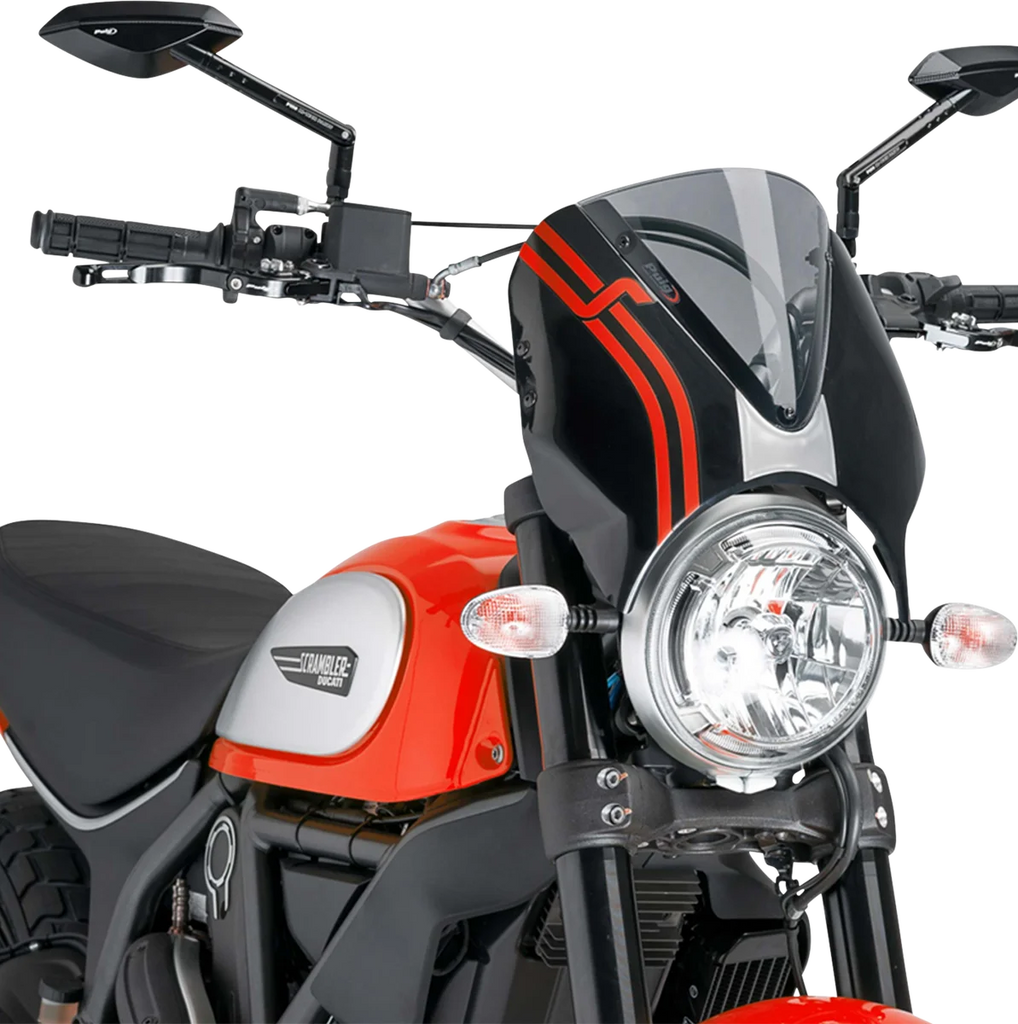 PUIG New Generation Windscreen - 12-1/4" - Smoke - Scrambler 7652H - Main Product View
