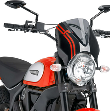 Load image into Gallery viewer, PUIG New Generation Windscreen - 12-1/4" - Smoke - Scrambler 7652H - Main Product View