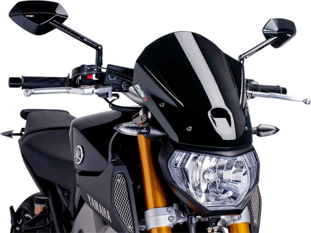 PUIG New Generation Windscreen - 13-3/4" - Black - MT09 6861N - Main Product View