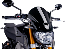Load image into Gallery viewer, PUIG New Generation Windscreen - 13-3/4" - Black - MT09 6861N - Main Product View