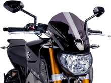 Load image into Gallery viewer, PUIG New Generation Windscreen - 13-3/4" - Dark Smoke - MT09 6861F - Main Product View