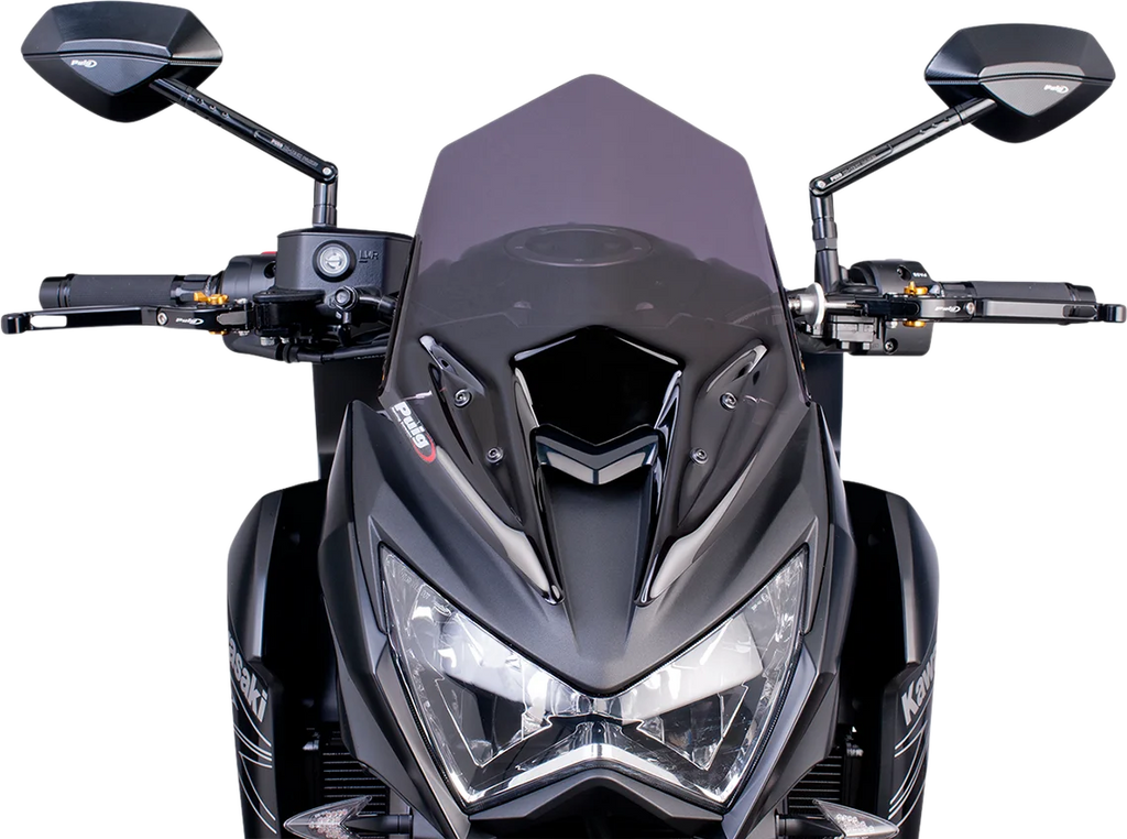 PUIG New Generation Windscreen - 14-1/2" - Black - Z800 6401F - Side View