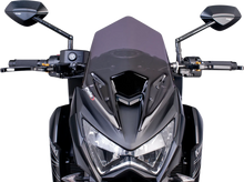 Load image into Gallery viewer, PUIG New Generation Windscreen - 14-1/2" - Black - Z800 6401F - Side View
