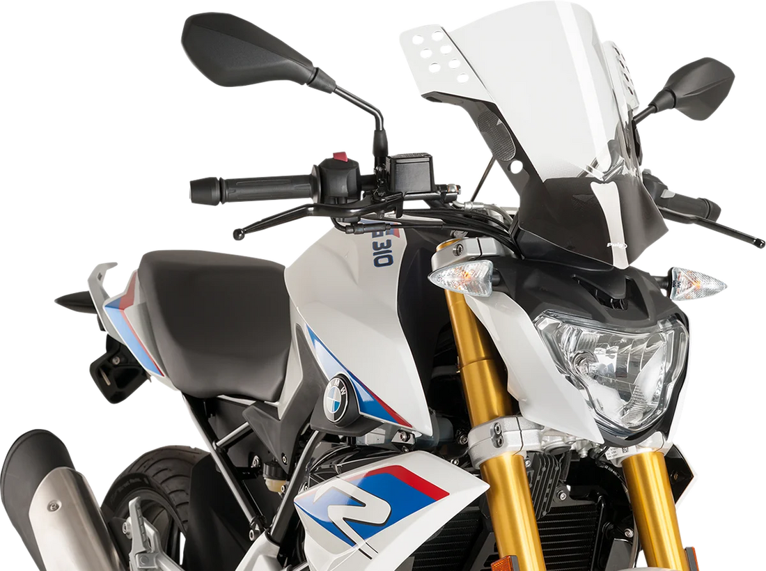 PUIG New Generation Windscreen - 15-3/8" - Clear 5881W - Side View
