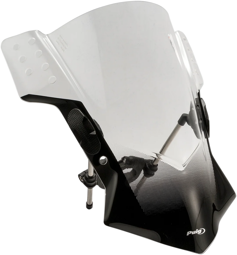 PUIG New Generation Windscreen - 15-3/8" - Smoke 5881H - Side View