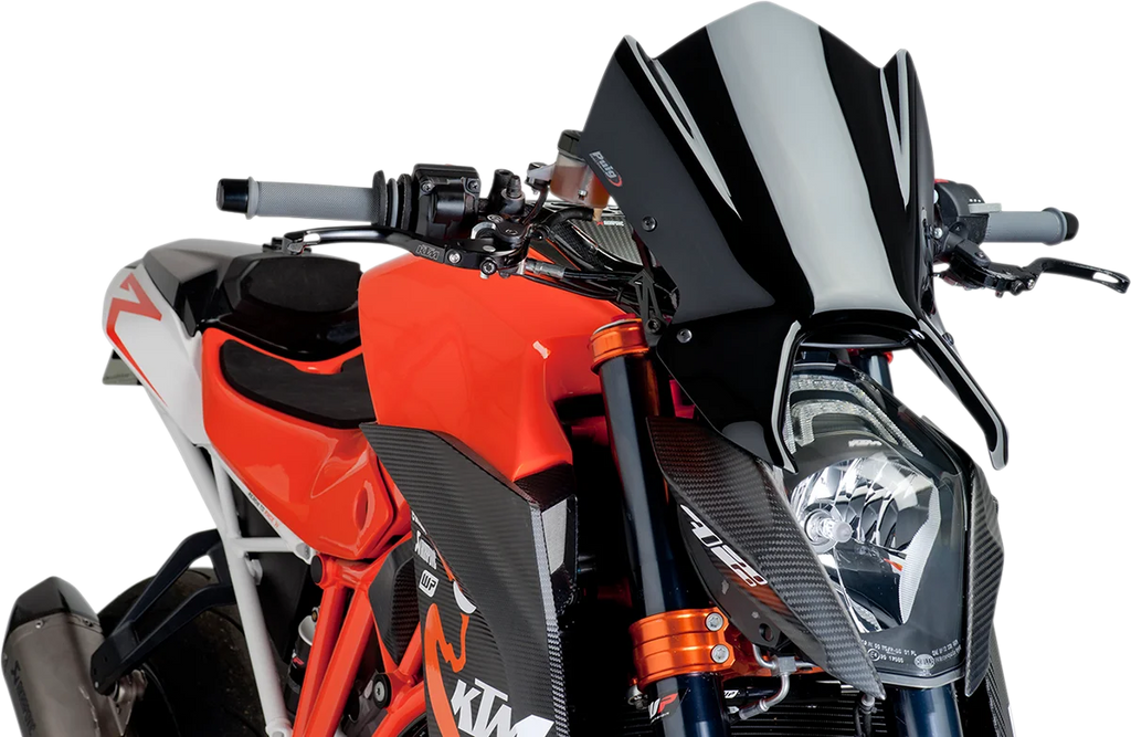 PUIG New Generation Windscreen - 16-1/2" - Black - KTM 1290 7014N - Main Product View