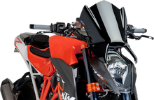 Load image into Gallery viewer, PUIG New Generation Windscreen - 16-1/2" - Black - KTM 1290 7014N - Main Product View