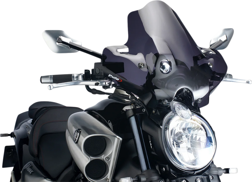 PUIG New Generation Windscreen - 16-1/2" - Dark Smoke - V-Max 4952F - Main Product View