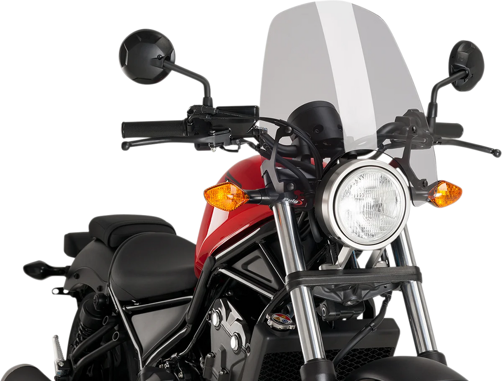 PUIG New Generation Windscreen - 16-1/2" - Smoke - Rebel 500 9462H - Main Product View