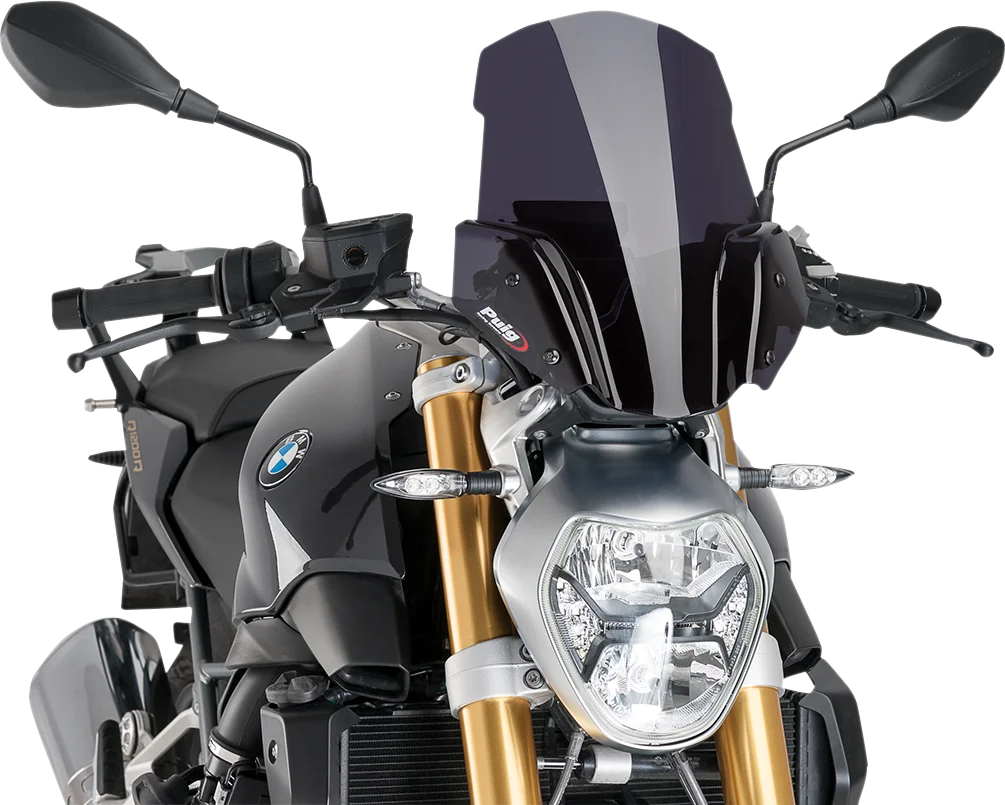 PUIG New Generation Windscreen - 16-1/4" - Dark Smoke - KTM 125/390 9514F - Side View