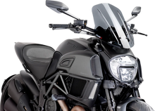 Load image into Gallery viewer, PUIG New Generation Windscreen - 17-1/2" - Dark Smoke - Diavel 7570F - Main Product View