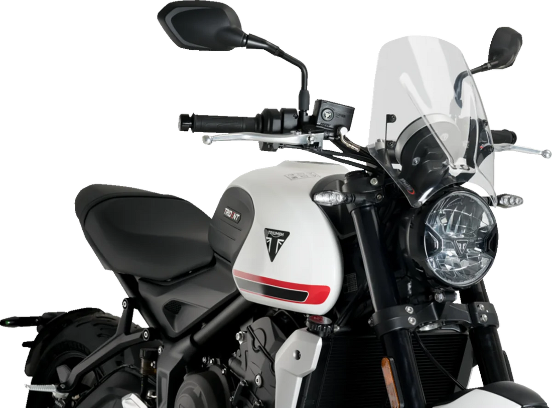 PUIG New Generation Windscreen - Clear - Trident 660 20638W - Side View