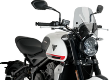 Load image into Gallery viewer, PUIG New Generation Windscreen - Smoke - Trident 660 20638H - Side View