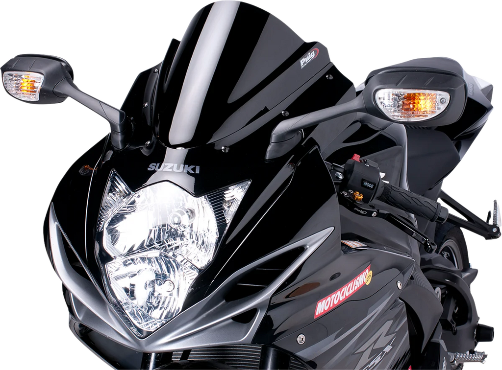 PUIG Race Windscreen - 11" - Black - Suzuki 5605N - Main Product View