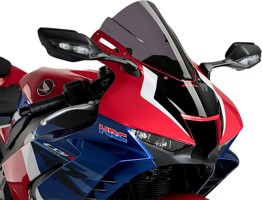PUIG Race Windscreen - 12-1/2" - Smoke - RS 660 20571H - Side View