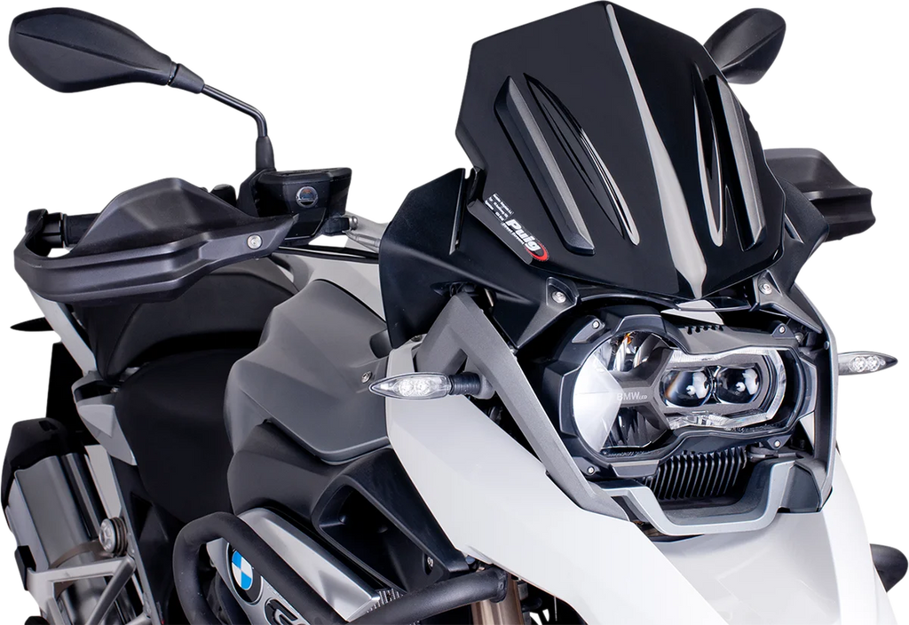PUIG Race Windscreen - 12-1/4" - Black - BMW 6487N - Main Product View