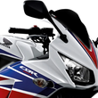 Load image into Gallery viewer, PUIG Race Windscreen - 12-3/8" - Black - CBR300R 7228N - Side View