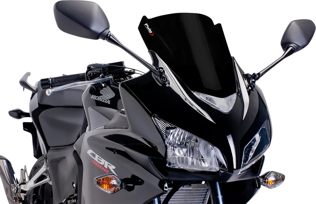 PUIG Race Windscreen - 12-3/8" - Black - CBR500RR 6479N - Main Product View