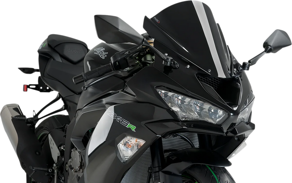 PUIG Race Windscreen - 13-3/4" - Black - ZX-6R 3177N - Main Product View
