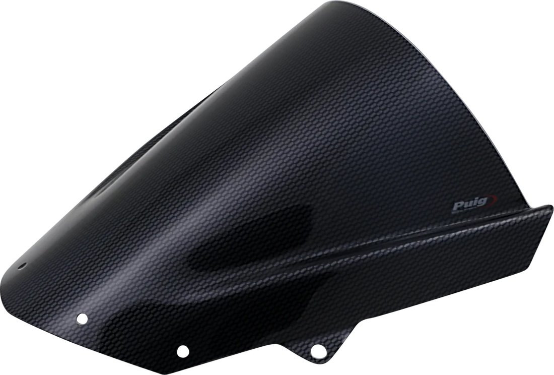 PUIG Race Windscreen - 13-3/4" - Carbon - ZX-6R 3177C - Side View