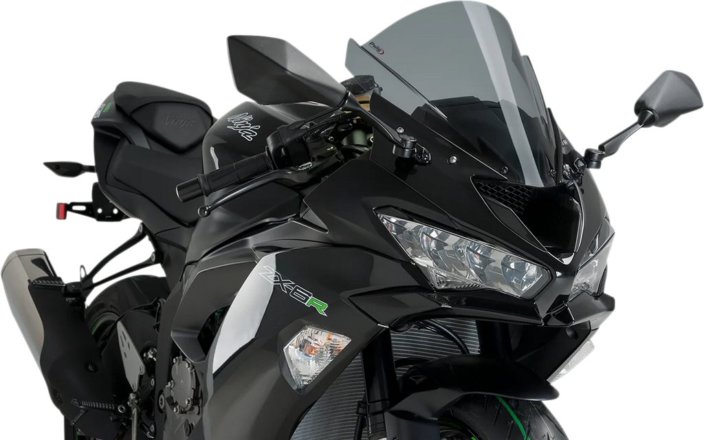 PUIG Race Windscreen - 13-3/4" - Dark Smoke - ZX-6R 3177F - Main Product View