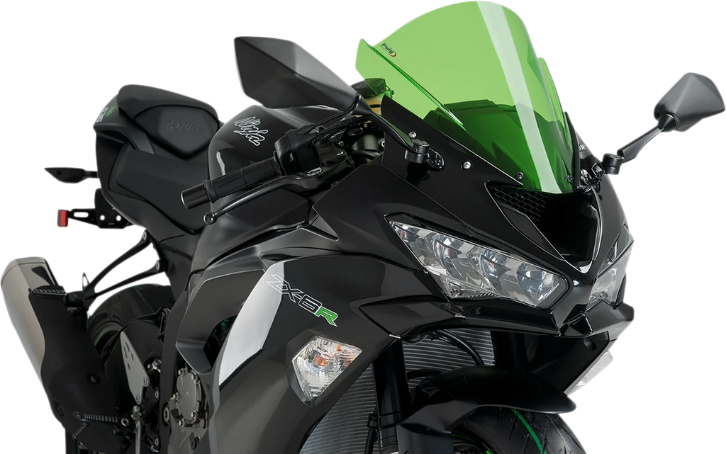 PUIG Race Windscreen - 13-3/4" - Green - ZX-6R 3177V - Main Product View