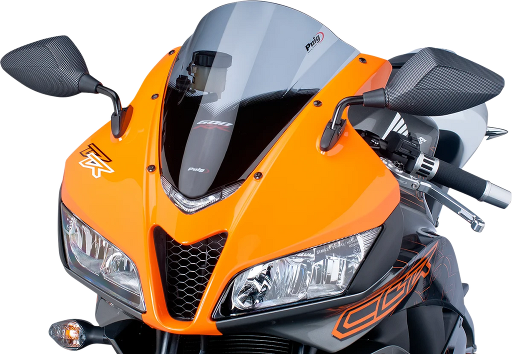PUIG Race Windscreen - 13-3/8" - Smoke - CBR600RR 4356H - Side View