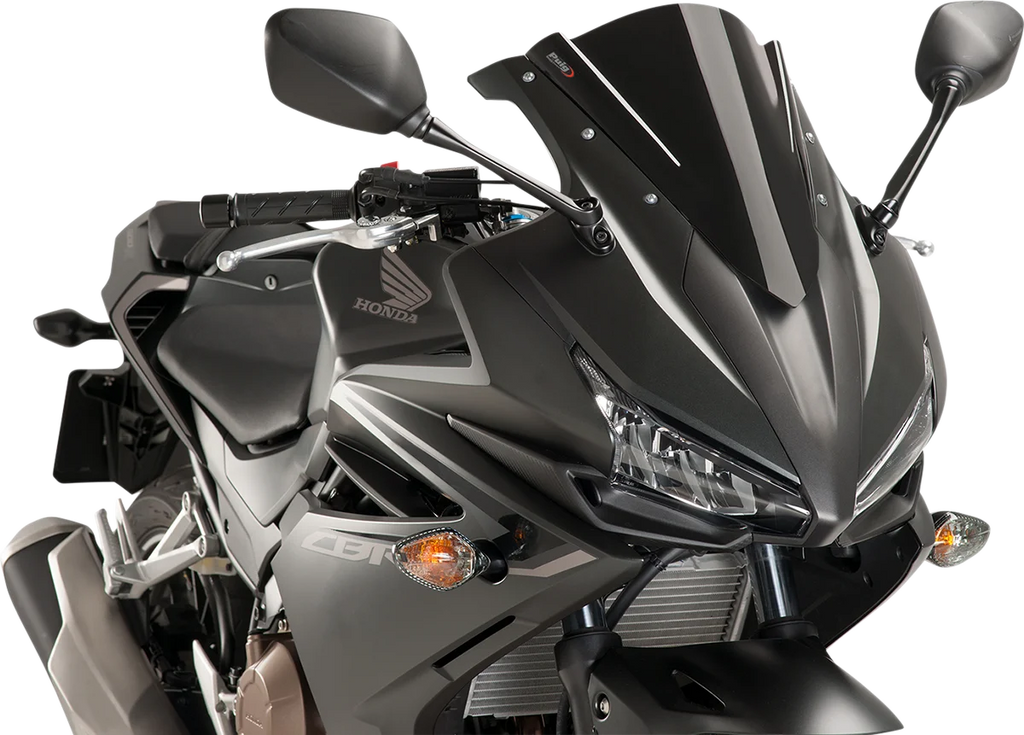 PUIG Race Windscreen - 13" - Black - CBR500R 8903N - Main Product View