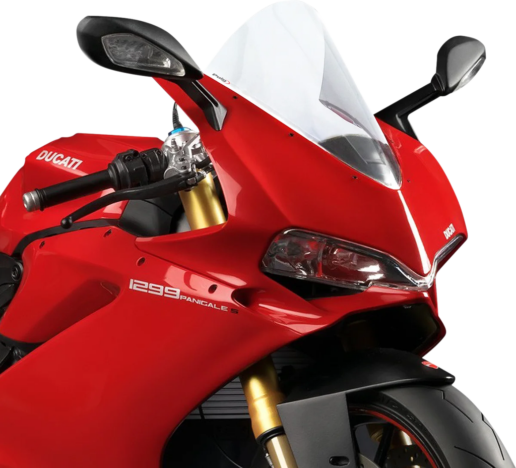 PUIG Race Windscreen - 14-1/2" - Clear - Panigale 7621W - Side View