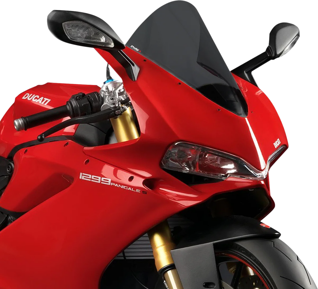 PUIG Race Windscreen - 14-1/2" - Dark Smoke - Panigale 7621F - Main Product View