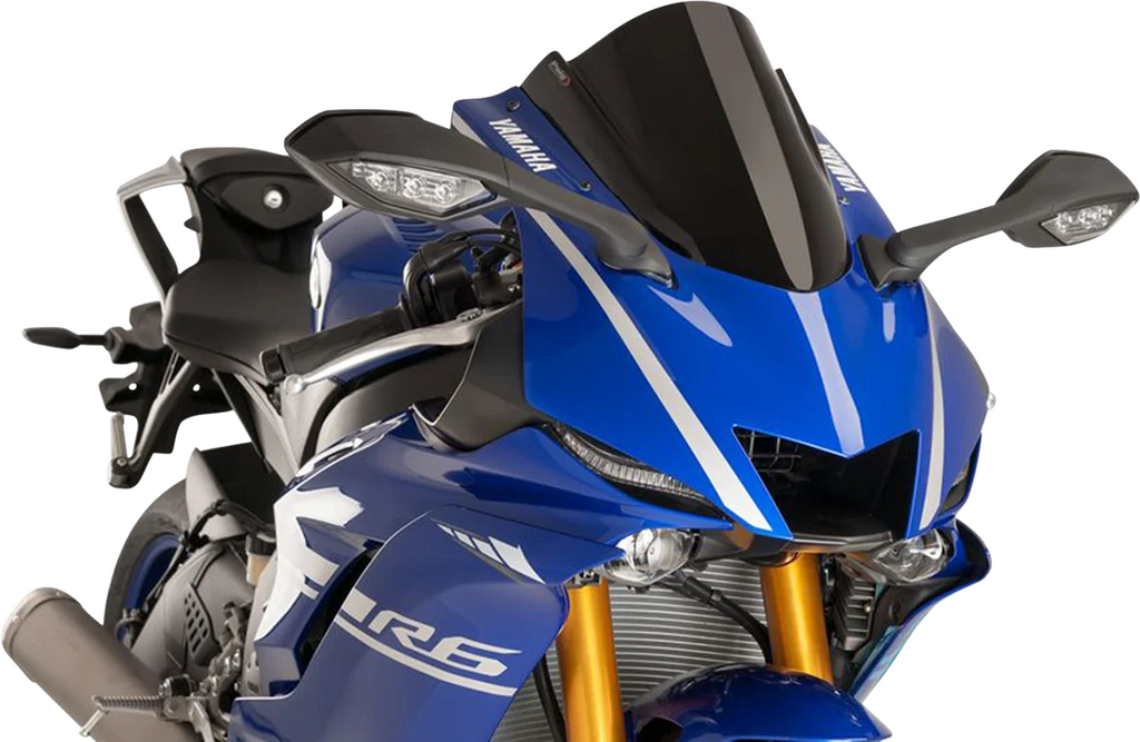 PUIG Race Windscreen - 14-1/4" - Black - Yamaha 9723N - Main Product View