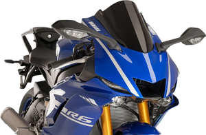 PUIG Race Windscreen - 14-1/4" - Black - Yamaha 9723N - Main Product View