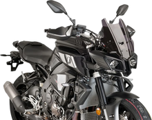 Load image into Gallery viewer, PUIG Race Windscreen - 14-1/4" - Dark Smoke - MT10 8917F - Main Product View