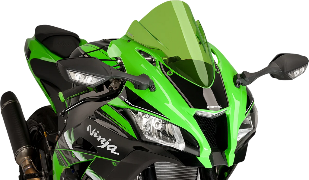 PUIG Race Windscreen - 14-1/4" - Green - Kawasaki 8912V - Main Product View