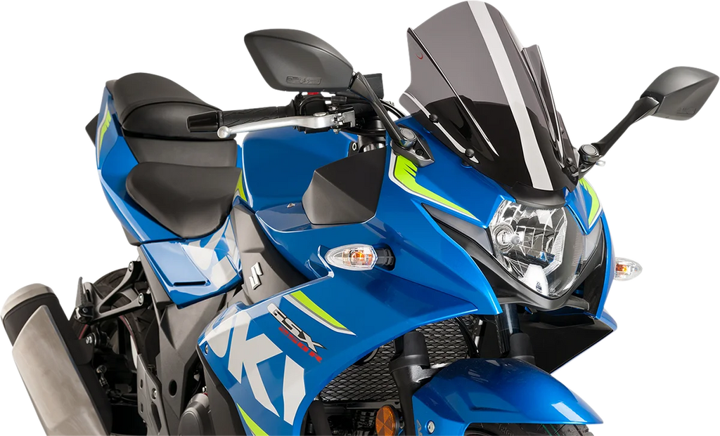 PUIG Race Windscreen - 14-3/8" - Dark Smoke - Suzuki 9722F - Main Product View