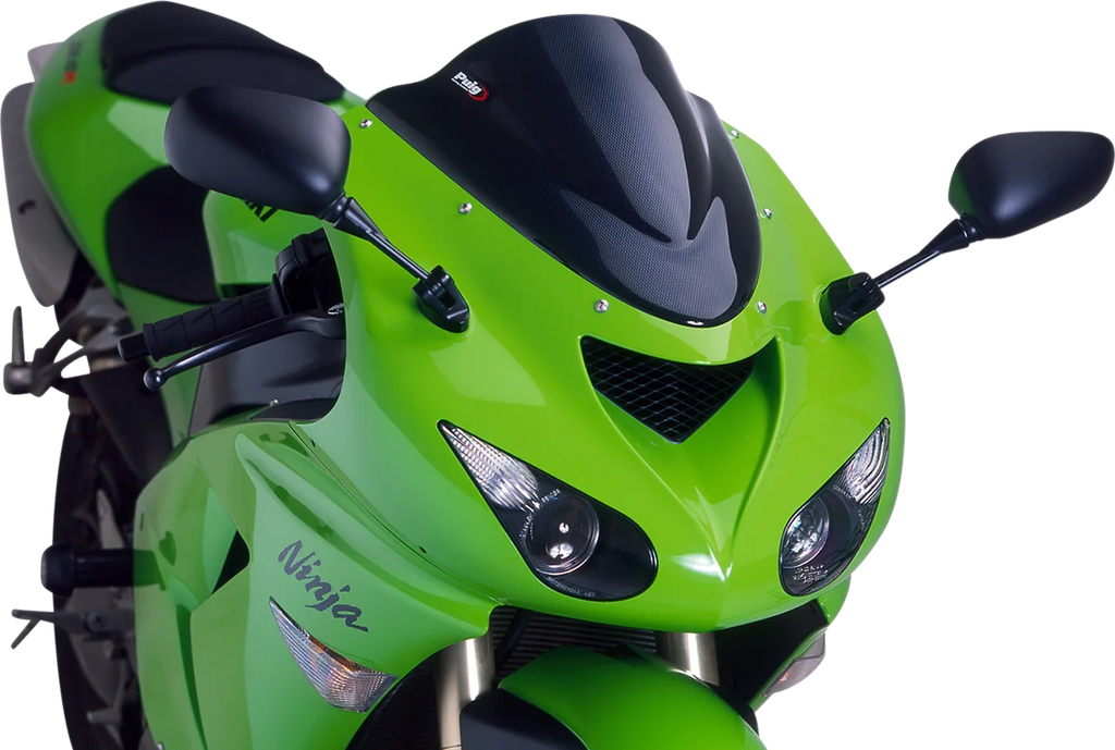 PUIG Race Windscreen - 15-3/4" - Black - Ninja 4053N - Main Product View
