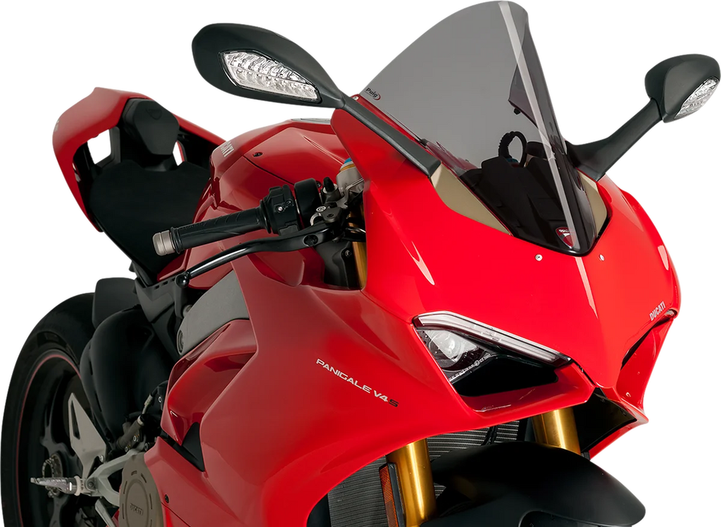 PUIG Race Windscreen - 15-3/4" - Dark Smoke - Ducati 9690F - Main Product View