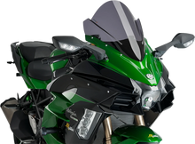 Load image into Gallery viewer, PUIG Race Windscreen - 15-3/4" - Dark Smoke - Kawasaki 9704F - Main Product View