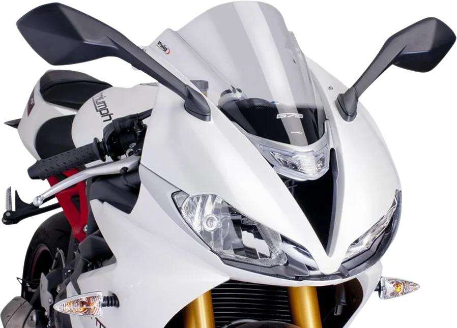 PUIG Race Windscreen - 15-3/8" - Clear - Triumph 6498W - Main Product View