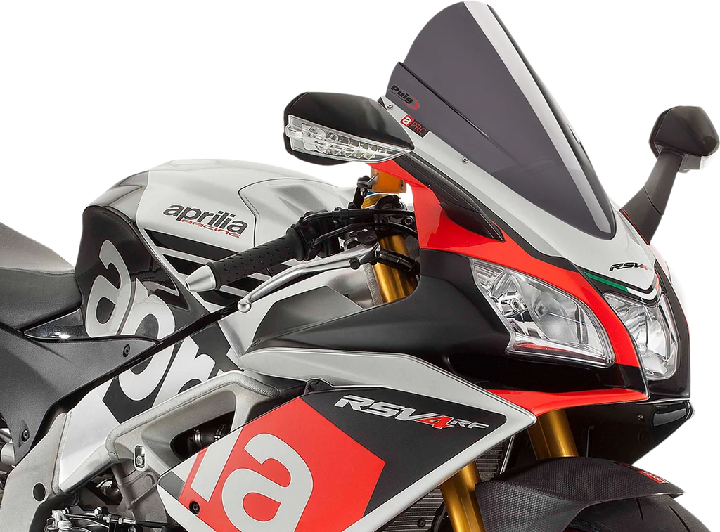 PUIG Race Windscreen - 15-3/8" - Dark Smoke - RSV4 7614F - Main Product View